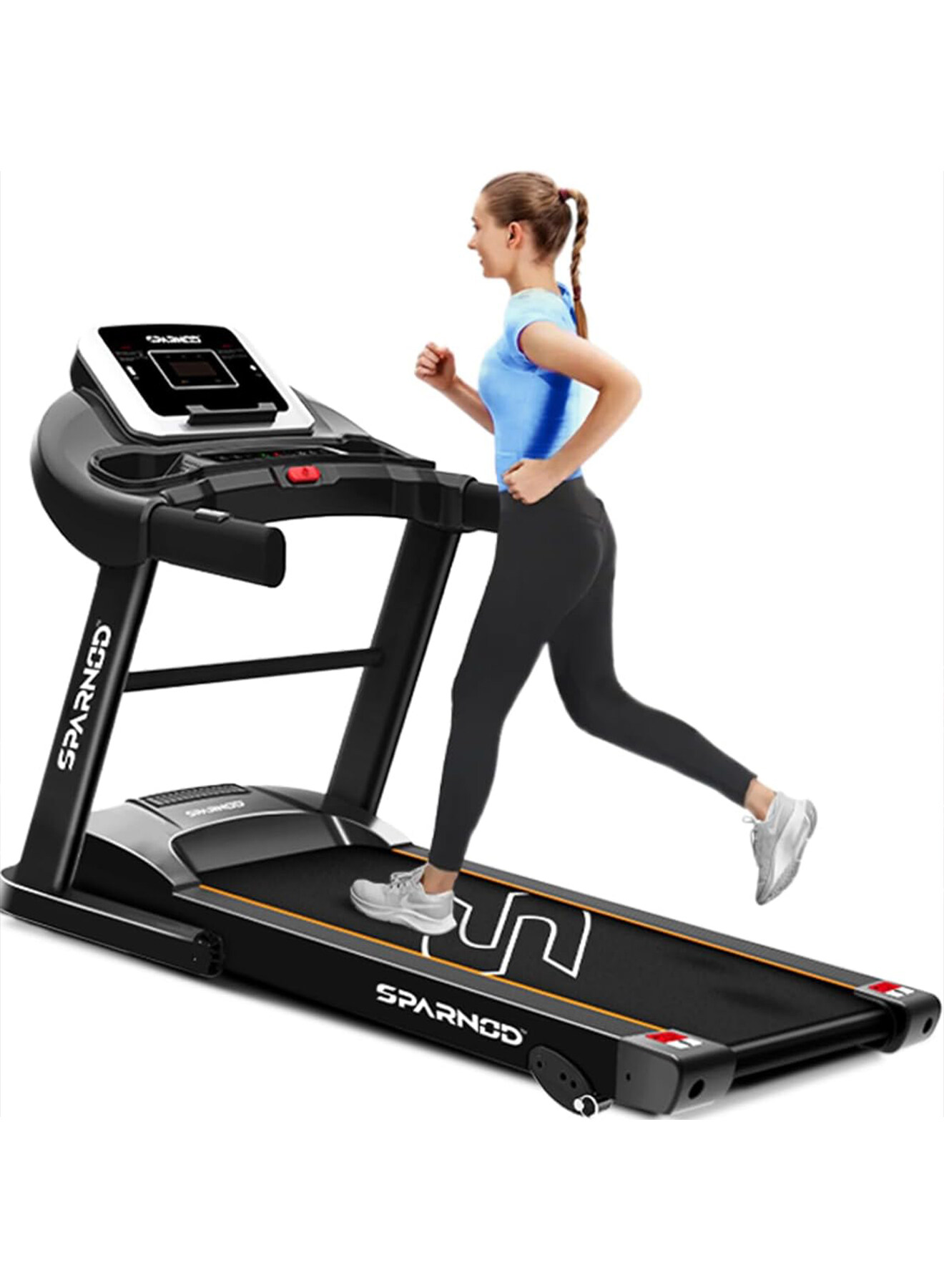 Sparnod Fitness Automatic Treadmill, STH-1200, Black